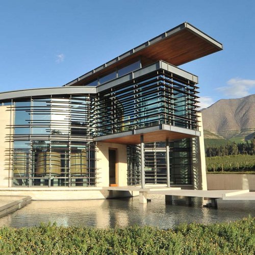 Errazuriz Don Maximiano Icon winery opened in 2010, a stunning modern architectural masterpiece