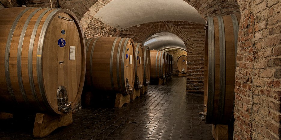 Barrel ageing Gaja in Barbaresco cellars