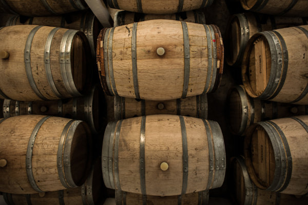 Stacked Wooden Barrels viewed from above - Credit Joseph Michael