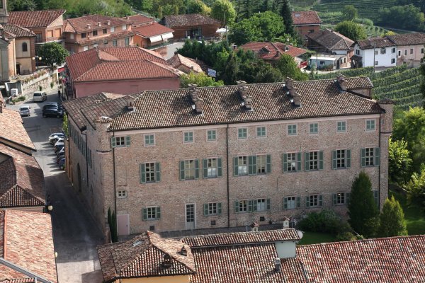 Gaja Barbaresco winery building from the air