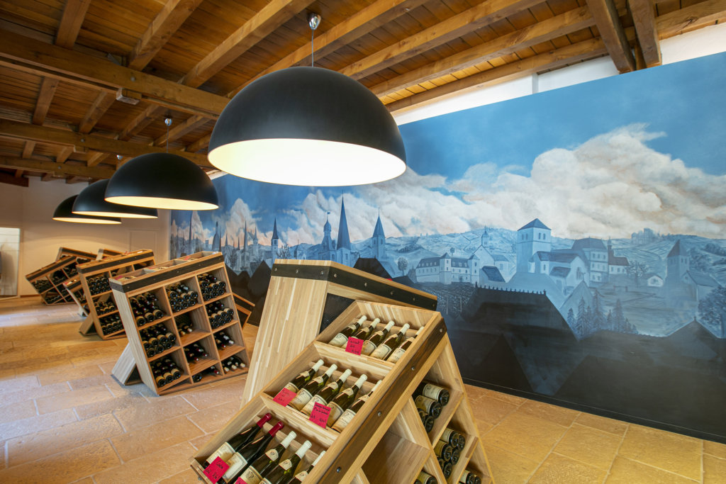 Louis Jadot's Beaune visitor centre interior shop area