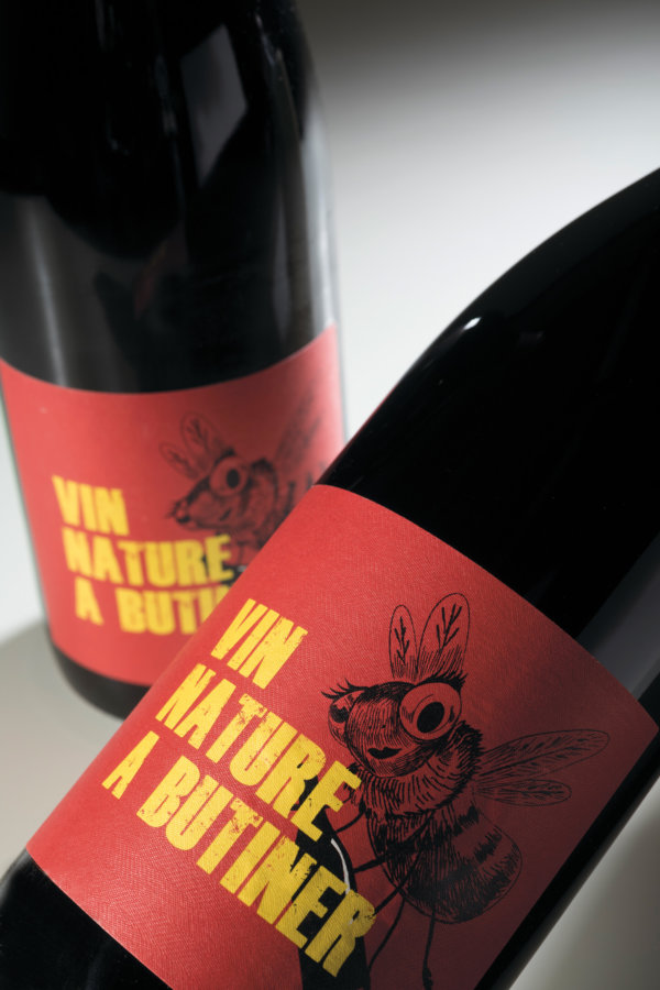 Château de la Terrière Vin Nature à Butiner Beaujolais Villages bottle style image