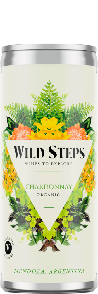 Wild Steps Organic Chardonnay 2021 12x25cl bottle image
