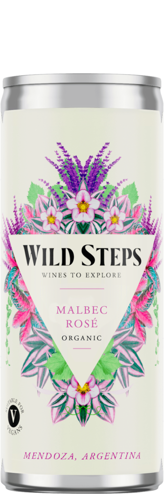Wild Steps Organic Malbec Rosé 2021 12x25cl bottle image