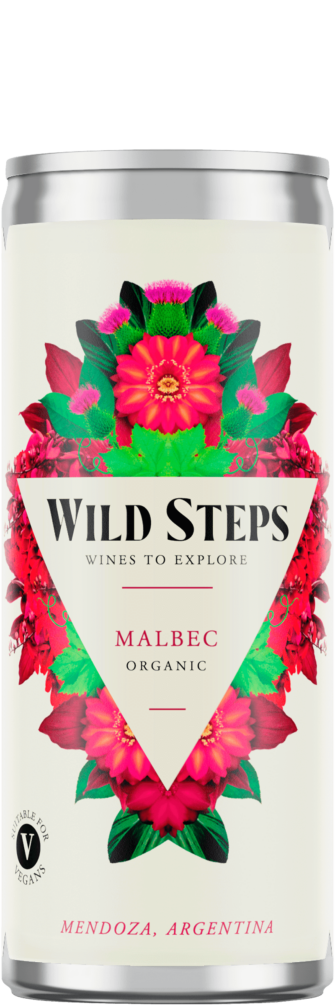 Wild Steps Organic Malbec 2021 12x25cl bottle image